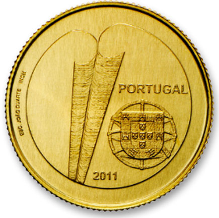 Πορτογαλία 1/4€ Gold 2011 XXV Anniversary. Προσχώρηση Πορτογαλία και Ισπανία