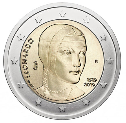 Ιταλία 2€ Λεονάρντο Ντα Βίντσι 2019